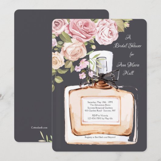 Parfumflessendouche Kaart (Voorkant / Achterkant)