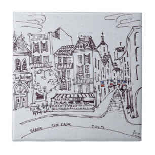 Parfummuseum & Straatscène Grasse, Frankrijk Tegeltje