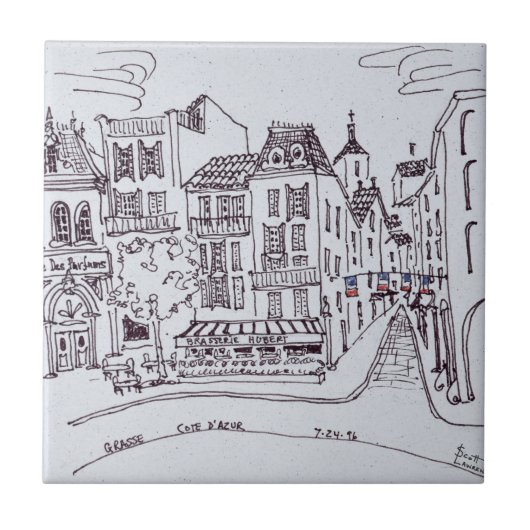 Parfummuseum & Straatscène | Grasse, Frankrijk Tegeltje (Voorkant)