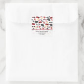 Parfumportemonnees Robijnen & Zonnebril Adres Stic Vierkante Sticker (Tas)