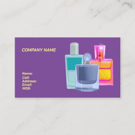 Parfums met BASIC-SJABLOON-VISITEKAARTJE Visitekaartje (Voorkant)