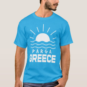 Parga Griekenland Zonneschijn En Zee Mannen Teal T-shirt