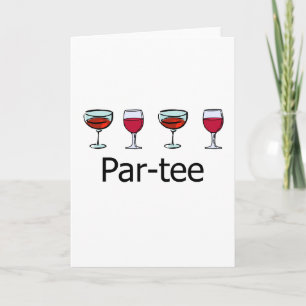 Pari-t - shirt de Partij van het Glas van de Wijn Kaart
