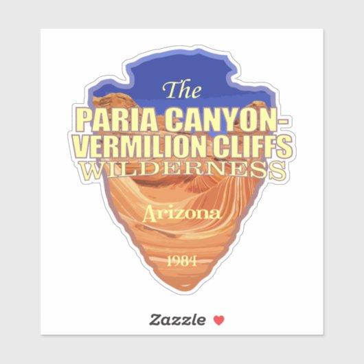 Paria Canyon - Vermilion Cliffs (pijlpunt) Sticker (Vel)