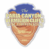 Paria Canyon - Vermilion Cliffs (pijlpunt) Sticker (Voorkant)