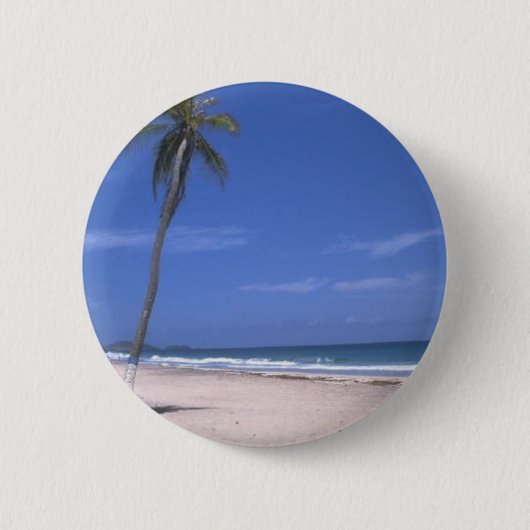 paridis op het strand ronde button 5,7 cm (Voorkant)