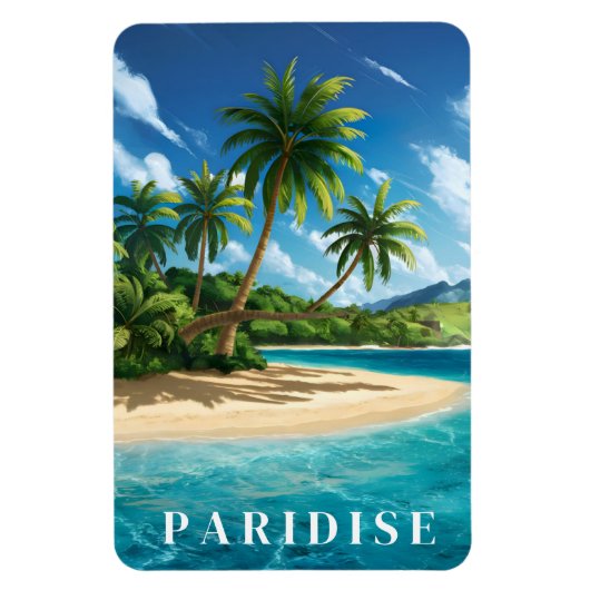Paridise Tropical Beach Magneet (Verticaal)