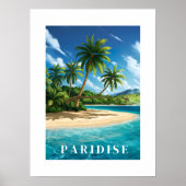 Paridise Tropical Beach Poster (Voorkant)