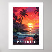 Paridise Tropical Beach Poster (Voorkant)