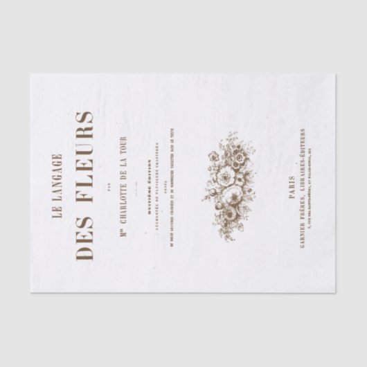  Parijs 1839 De taal van de bloemen Tissuepapier (Voorkant)