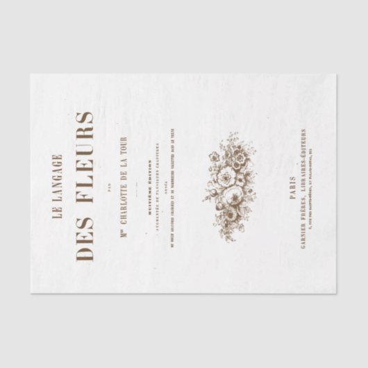 Parijs 1839 Tissue The Language of Flowers Tissuepapier (Voorkant)