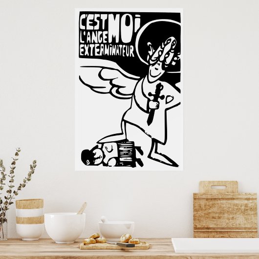 Parijs 1968 Student Graffiti - Engel uitroeien Poster (Keuken)