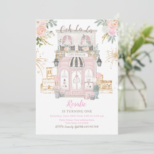 Parijs 1e verjaardag kaart (Staand voorkant)