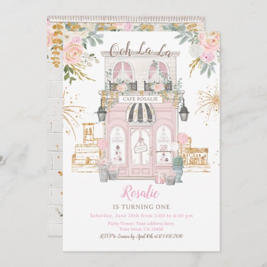 Parijs 1e verjaardag kaart (Voorkant / Achterkant)