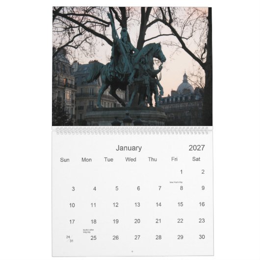 Parijs 2014 kalender (Jan 2027)