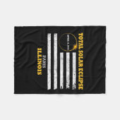 Parijs 2024 Zonsverduistering 2024 040824 Verduist Fleece Deken (Voorkant (Horizontaal))