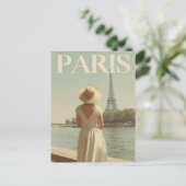 Parijs 50s vintage briefkaart (Staand voorkant)