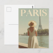 Parijs 50s vintage briefkaart (Voorkant / Achterkant)
