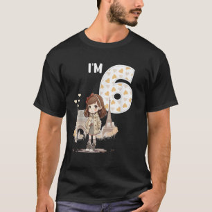 Parijs 6e Verjaardag Meisje in Parijs 6 jaar oude T-shirt
