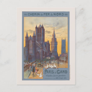 Parijs à Gand Vintage Poster 1892 Briefkaart