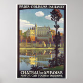 Parijs aan Orleans France Railroad Travel Poster (Voorkant)
