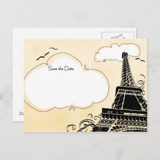 Parijs Aankondigingskaart (Voorkant / Achterkant)