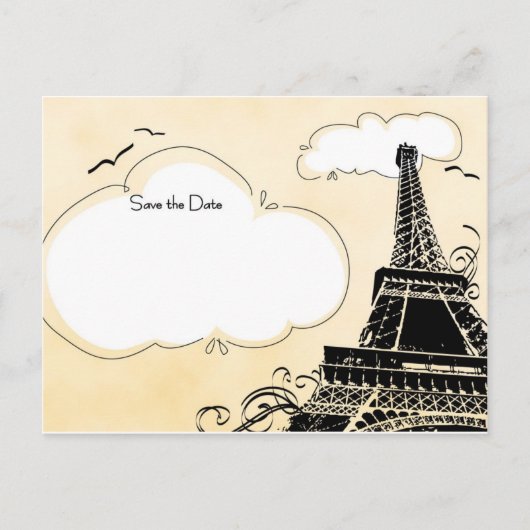 Parijs Aankondigingskaart (Voorkant)
