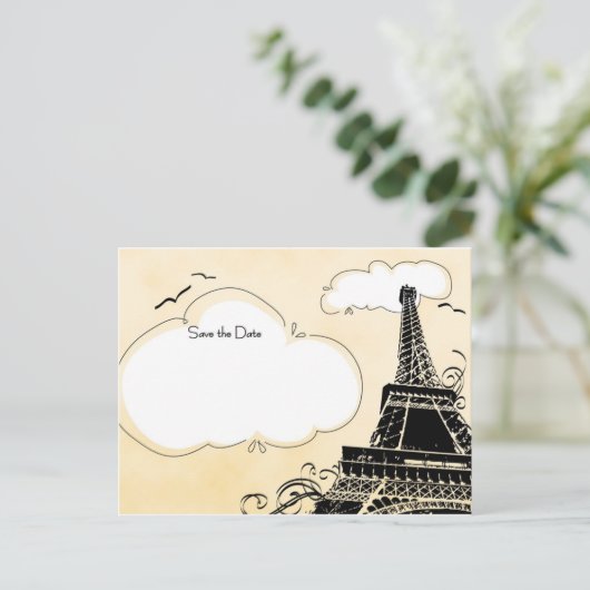 Parijs Aankondigingskaart (Staand voorkant)