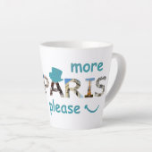 Parijs aantrekkelijk meer Parijs alsjeblieft blauw Latte Mok (Rechterhoek)