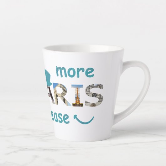 Parijs aantrekkelijk meer Parijs alsjeblieft blauw Latte Mok (Rechts)