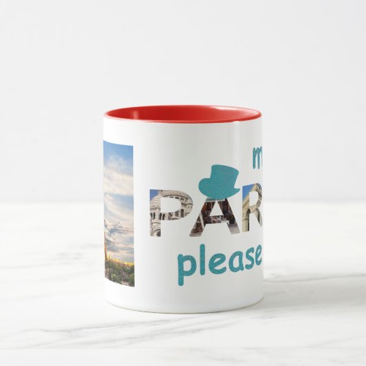 Parijs aantrekkelijk meer Parijs alsjeblieft blauw Mok (Midden)