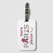 Parijs aantrekkingskracht meer Parijs alsjeblieft  Bagagelabel (Voorkant (verticaal))