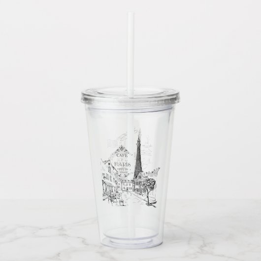 Parijs Acryl Drinkbeker (Voorkant)