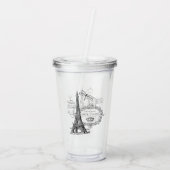 Parijs Acryl Drinkbeker (Achterkant)