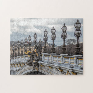 Parijs Alexander III Bridge-lamppoespuzzel Legpuzzel