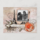 Parijs antiek thema custom PHOTO briefkaart (Voorkant)