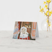 PARIJS ANTIEK WINKEL NOTECARD KAART (Gele Bloem)