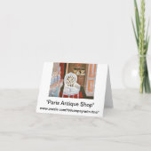 PARIJS ANTIEK WINKEL NOTECARD KAART (Achterkant)