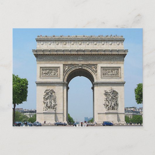 Parijs - Arc de Triomphe - Briefkaart (Voorkant)