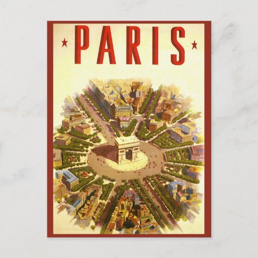 Parijs, Arc de Triomphe, Wijziging van adres Aankondigingskaart (Voorkant)