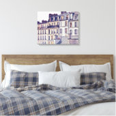 Parijs Architecture | Hoogste dakgebouw Canvas Afdruk (Insitu (Slaapkamer))