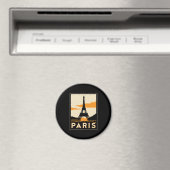 parijs art deco retro reisposter magneet (Insitu (Vaatwasser))