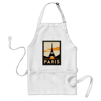 parijs art deco retro reisposter standaard schort