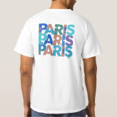 Parijs: Artful Puzzle Typography 3 T-shirt (Achterkant)