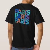 Parijs: Artful Puzzle Typography 4 T-shirt (Achterkant)