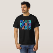 Parijs: Artful Puzzle Typography 4 T-shirt (Voorkant volledig)