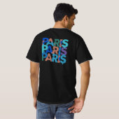 Parijs: Artful Puzzle Typography 4 T-shirt (Achterkant volledig)