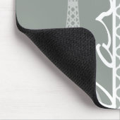 Parijs; Asgrijs Marokkaans Quatrefoil Muismat (Hoek)