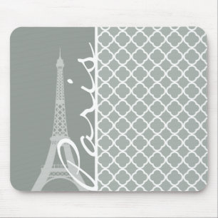 Parijs; Ash Gray Moroccan Quatrefoil Muismat