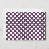 Parijs; Aubergine Paarse Polka Dots Kaart (Achterkant)